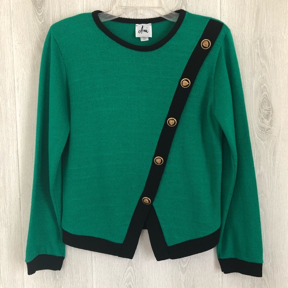 Ami Vintage Green & Black Sweater - Picture 2 of 8